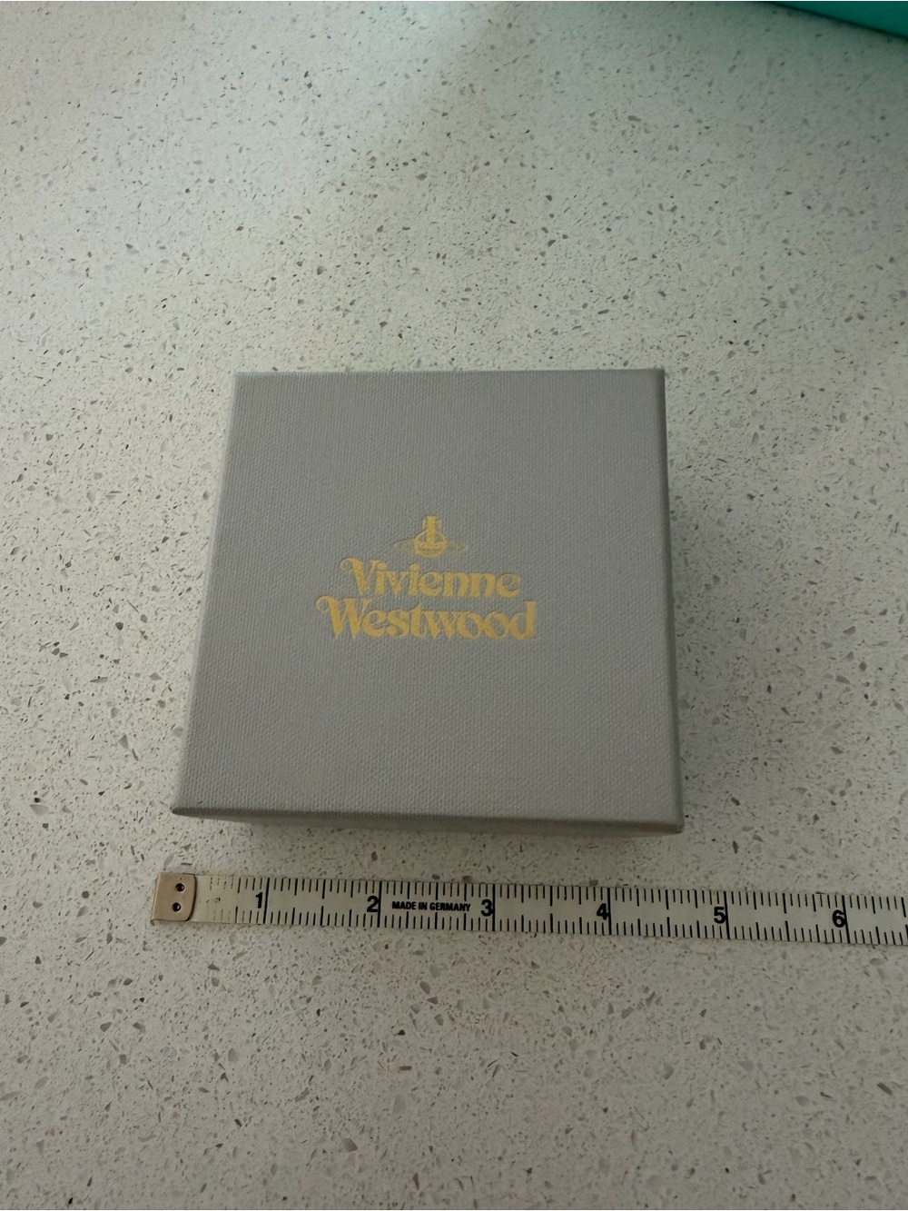 Vivienne Westwood Light Gray Jewelry Box with Gold Logo